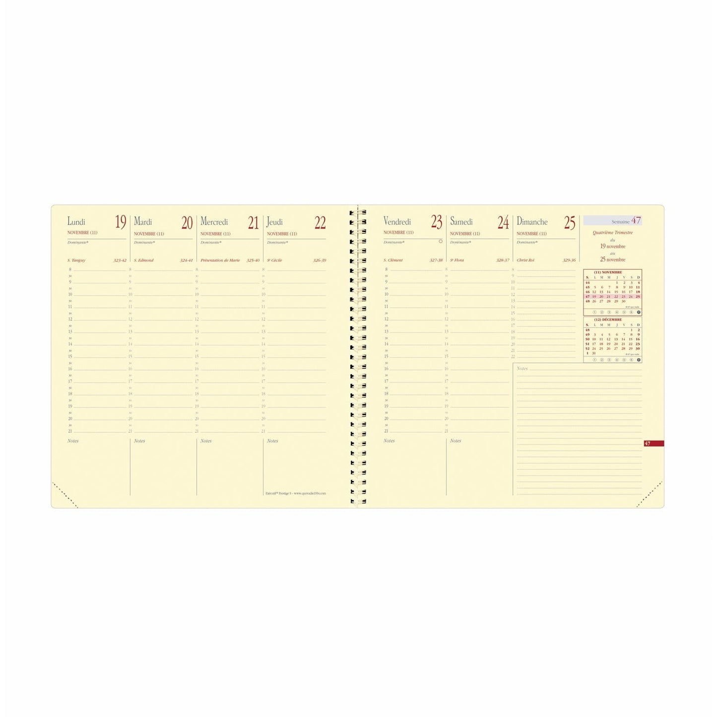 QV Recharge Agenda Exécutif Prestige S-Recharge Agenda-Quo Vadis-2024-Papeterie du Dôme