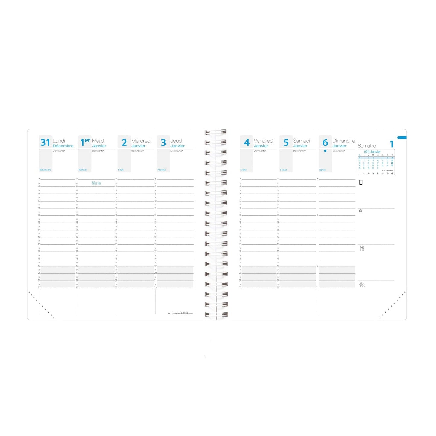 QV Recharge Agenda Time & Life Medium-Agenda-Quo Vadis-2024-Papeterie du Dôme