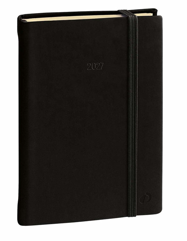 QVD Agenda Daily 21 Prestige Silk-Agenda-Quo Vadis-2027-Noir-Papeterie du Dôme
