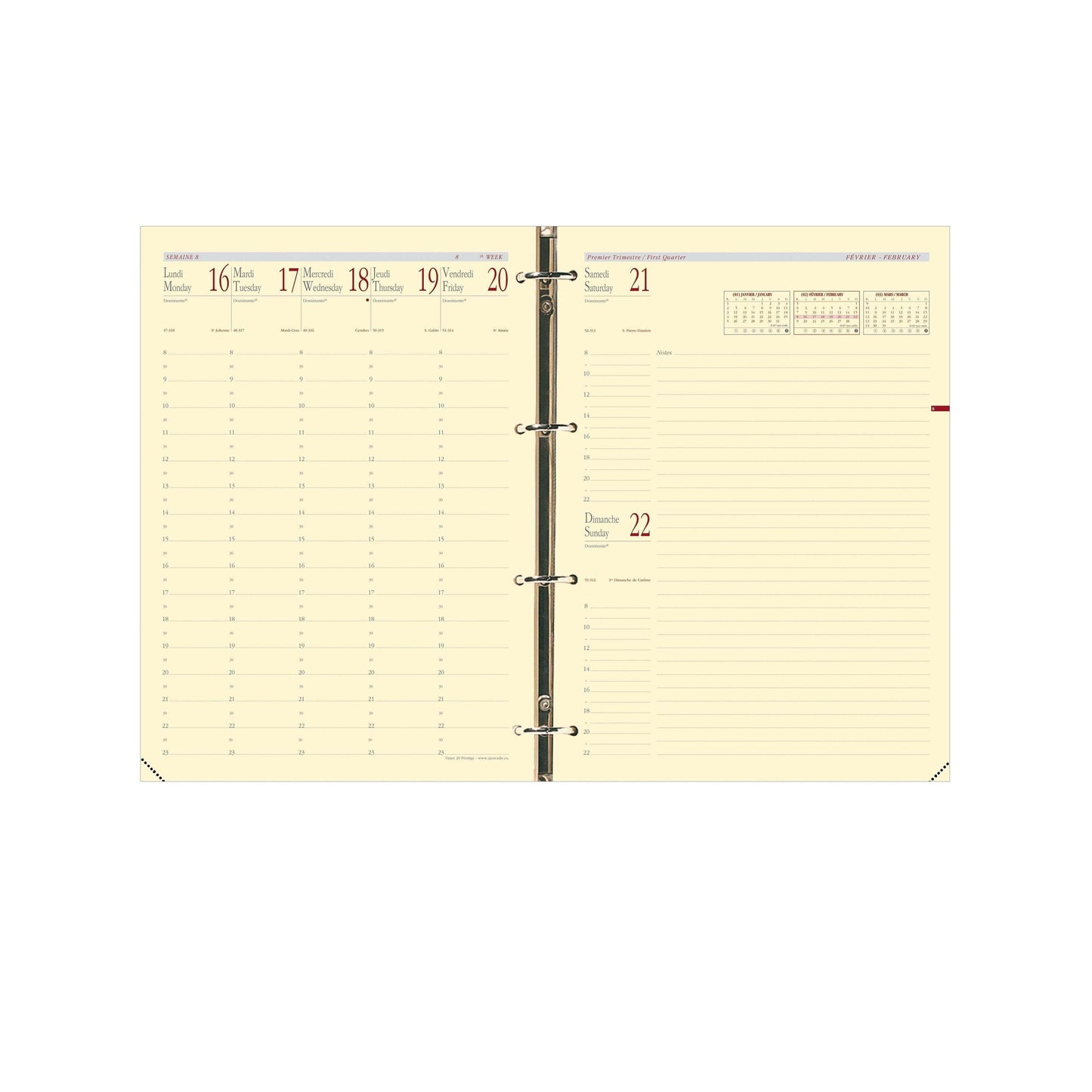 QVD* Agenda Timer 29 Prestige Luna-Agenda-Quo Vadis-Papeterie du Dôme