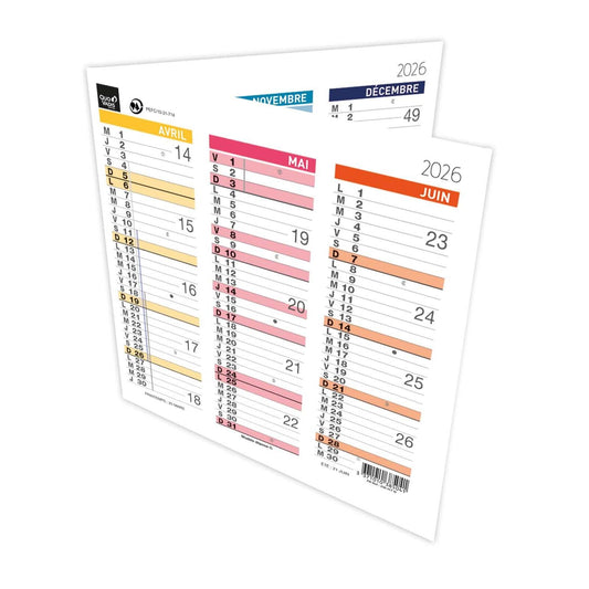QVD Calendrier Origami 13 Arc en Ciel-Calendrier-Quo Vadis-Papeterie du Dôme