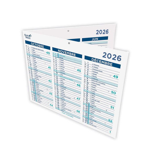 QVD Calendrier Origami 43 Maxiweek-Calendrier-Quo Vadis-Papeterie du Dôme