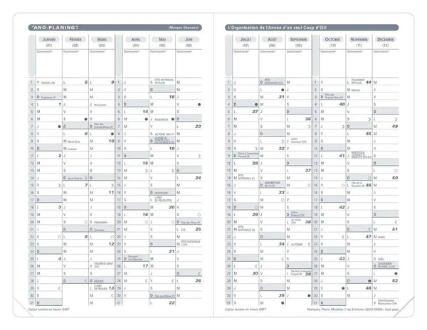 QVD Recharge Agenda Ministre-Recharge Agenda-Quo Vadis-Papeterie du Dôme