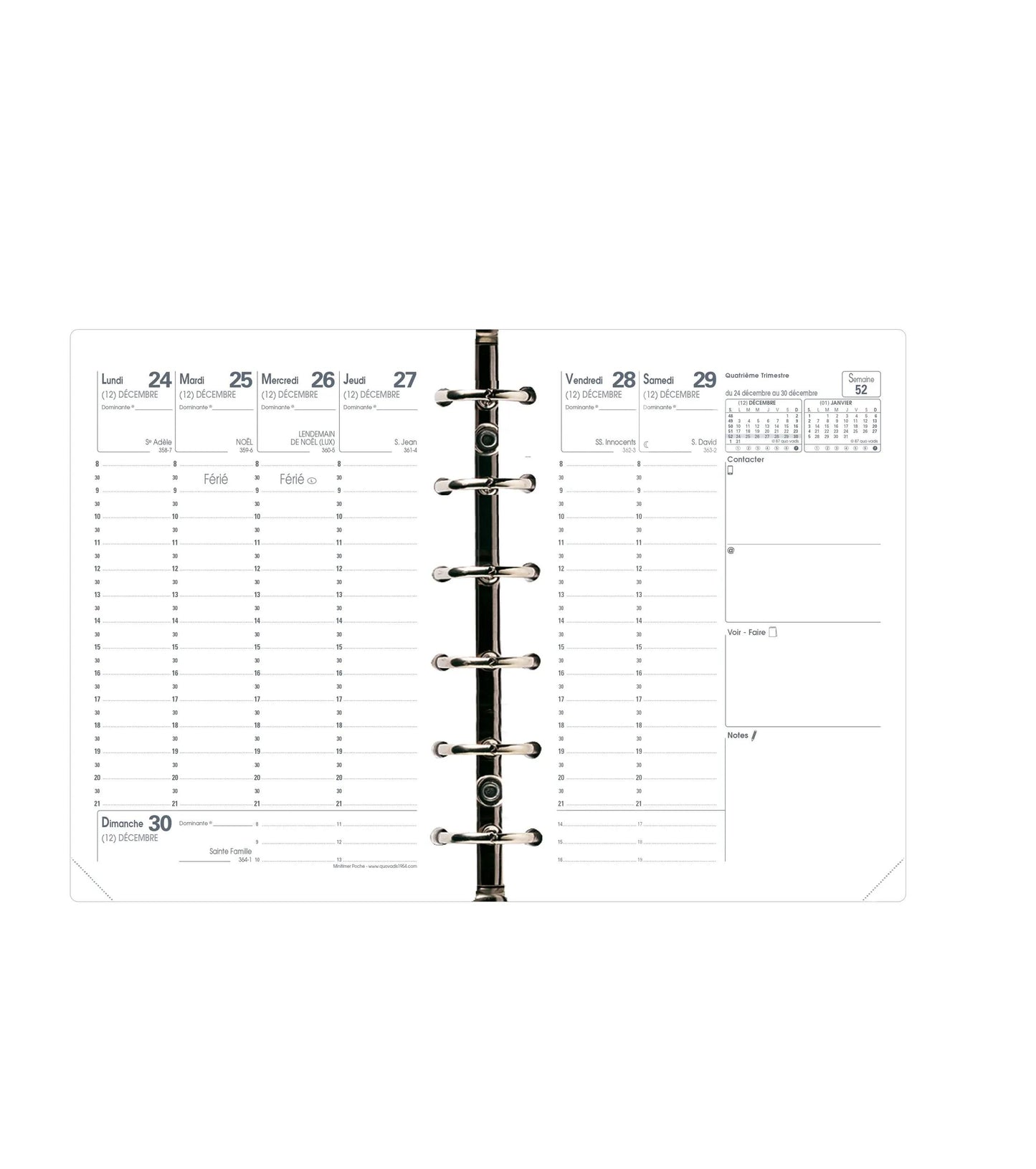 QVD Recharge Agenda Minitimer-Recharge Agenda-Quo Vadis-Papeterie du Dôme