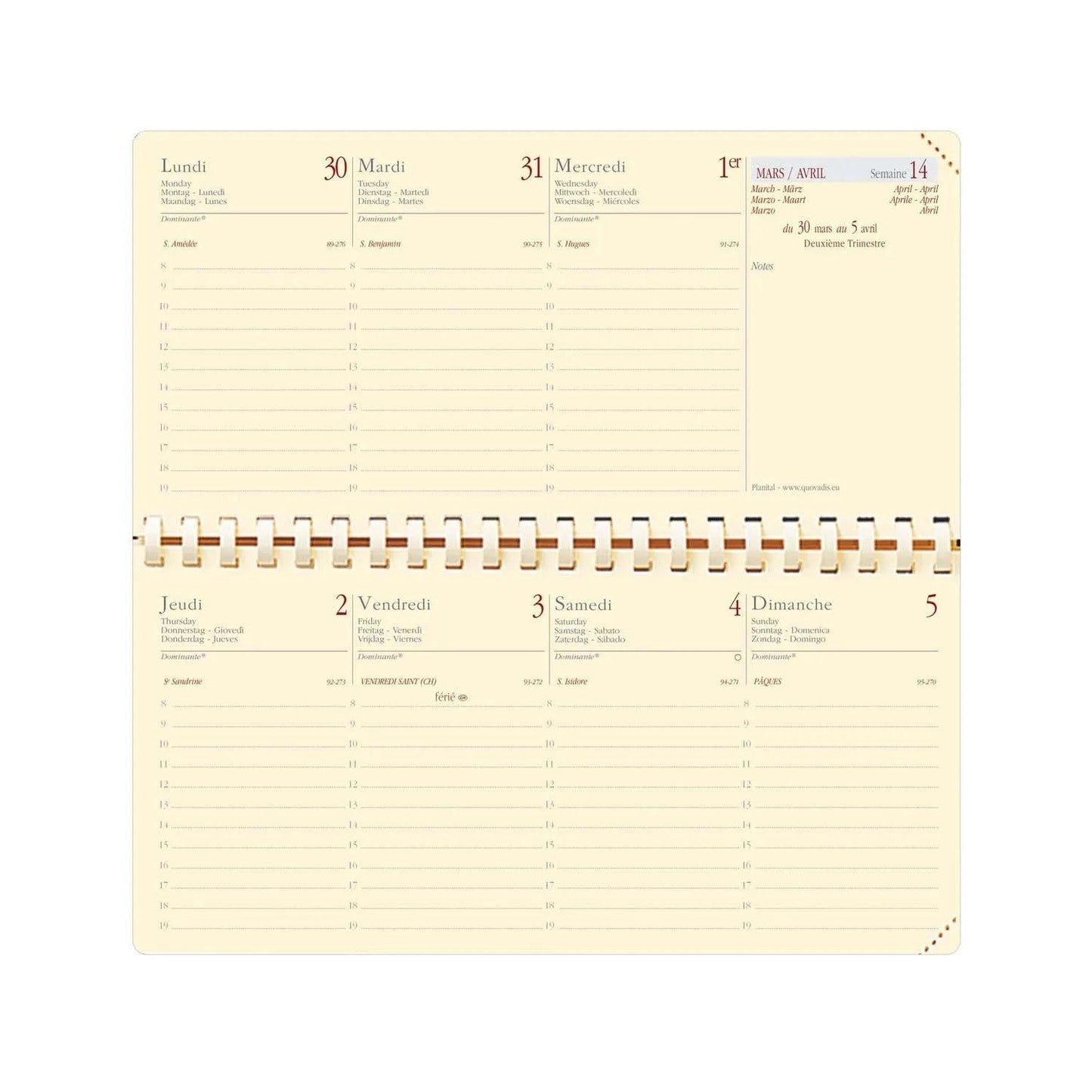 QVD Recharge Agenda Planital-Recharge Agenda-Quo Vadis-Papeterie du Dôme
