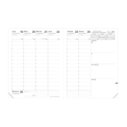 QVD Recharge Agenda Président Tranche Dorée-Recharge Agenda-Quo Vadis-Papeterie du Dôme