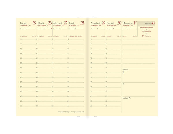 QVD Recharge Agenda Randonnée Prestige-Recharge Agenda-Quo Vadis-Papeterie du Dôme