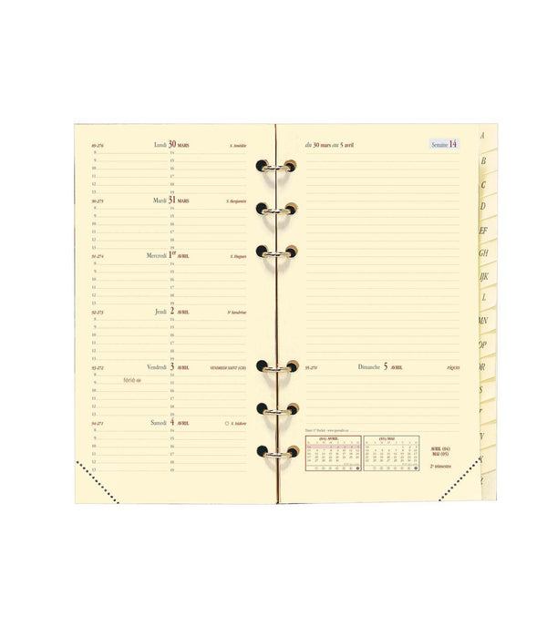 QVD Recharge Agenda Timer 17 Pocket-Recharge Agenda-Quo Vadis-Papeterie du Dôme