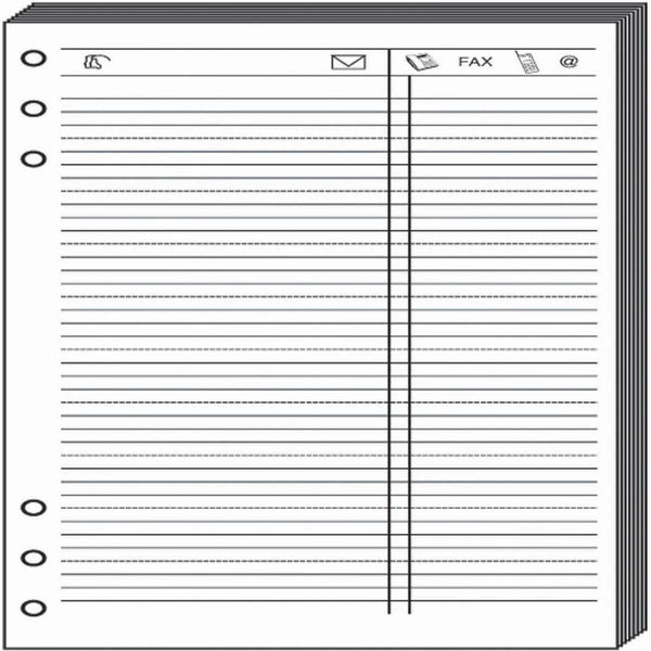 QVD Recharge T17 Feuilles de Téléphone Blanc-Recharge-Quo Vadis-Papeterie du Dôme
