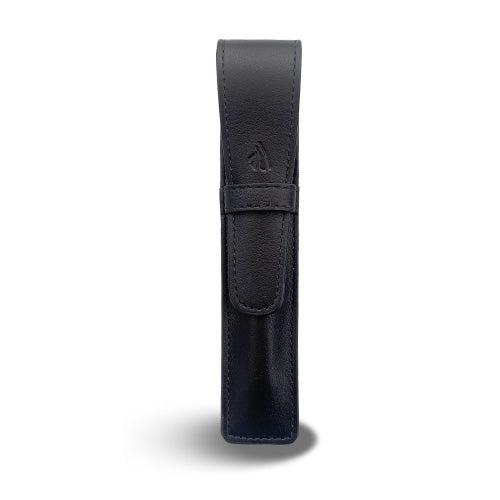 RCF Fourreau à Rabat 1 Stylo Riviera-Étui à Stylos-Récife-Noir coutures ton sur ton-Papeterie du Dôme