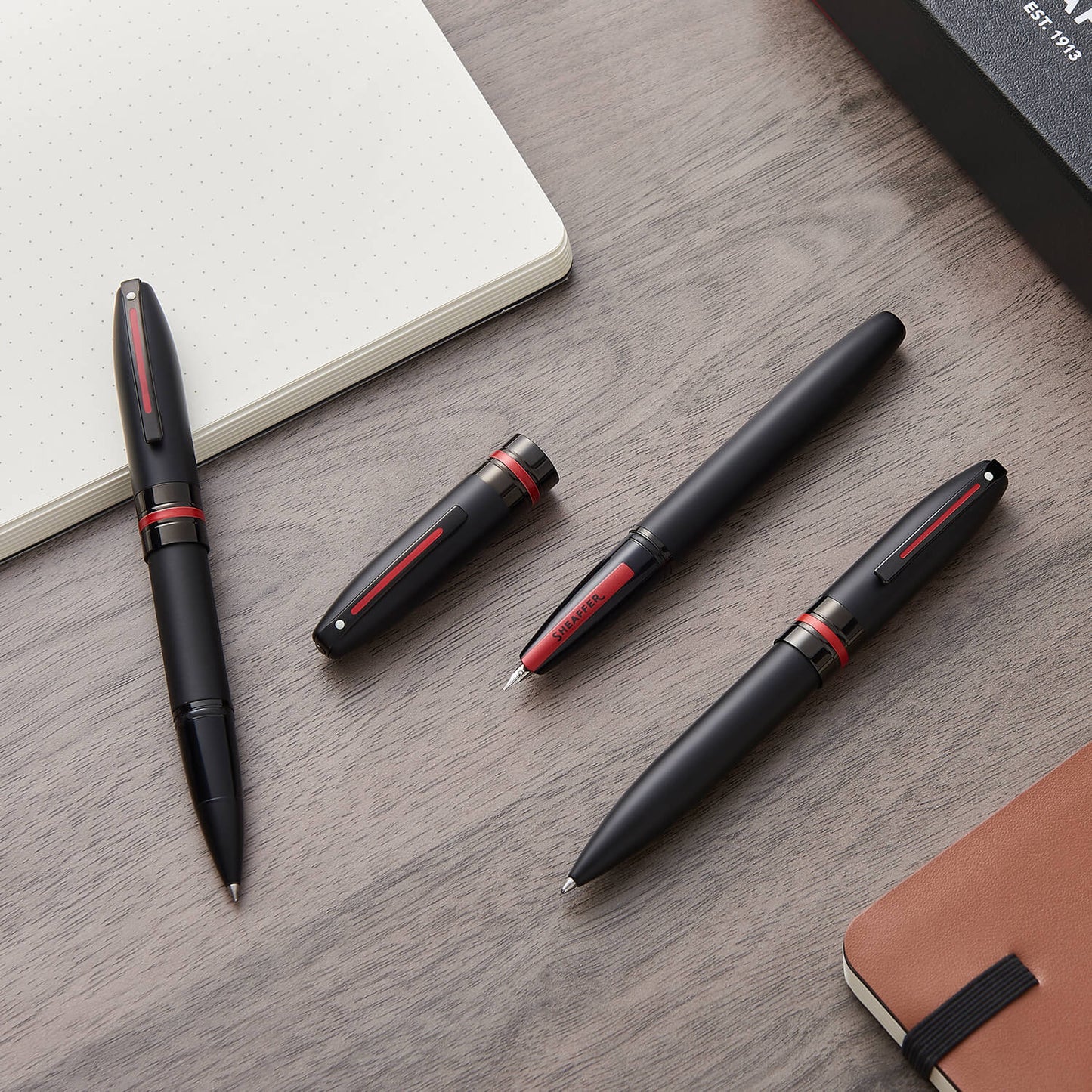 SHF ICON 9108 Noir et Rouge Stylo Roller-Stylo Roller-Sheaffer-Papeterie du Dôme