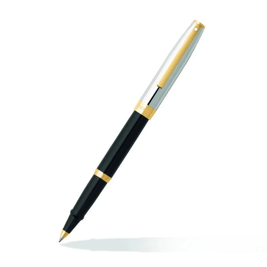 SHF Sagaris 9475 Noir Chrome et Doré Stylo Roller-Stylo Roller-Sheaffer-Papeterie du Dôme