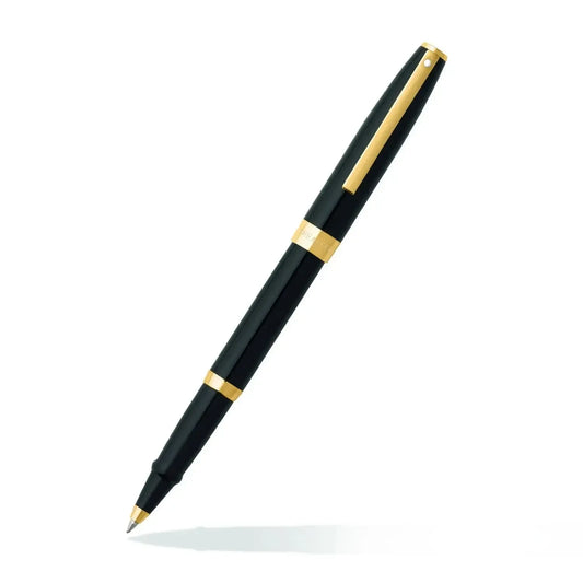 SHF Sagaris Noir Doré Stylo Roller-Stylo Roller-Sheaffer-Papeterie du Dôme