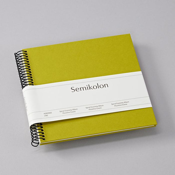SMK Album Photo Spirale Piccolino Economy-Album Photo-Semikolon-17 x 17 cm-Matcha-Crème-Papeterie du Dôme
