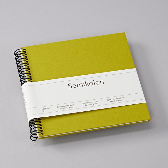 SMK Album Photo Spirale Piccolino Economy-Album Photo-Semikolon-17 x 17 cm-Matcha-Crème-Papeterie du Dôme