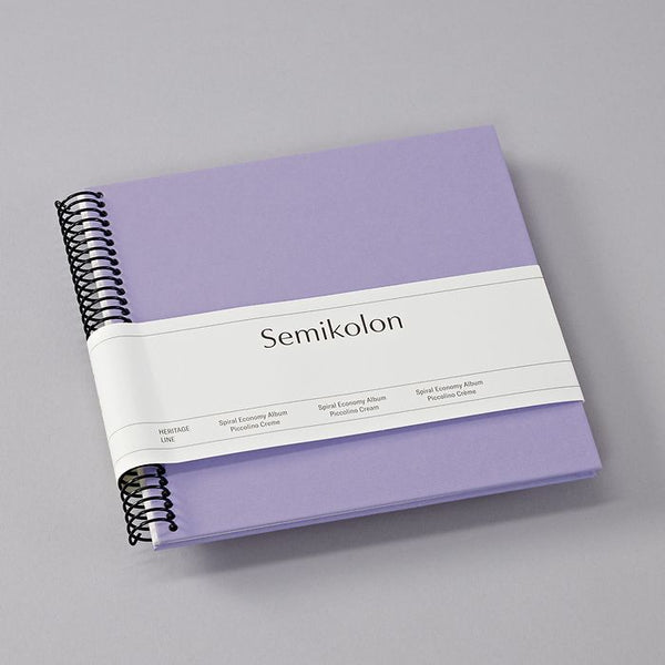 SMK Album Photo Spirale Piccolino Economy-Album Photo-Semikolon-17 x 17 cm-Lilac silk-Crème-Papeterie du Dôme