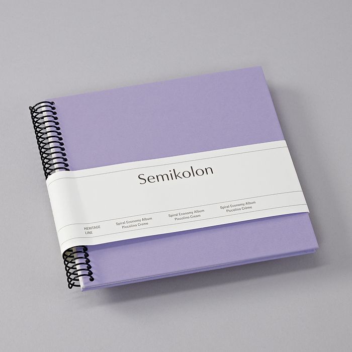 SMK Album Photo Spirale Piccolino Economy-Album Photo-Semikolon-17 x 17 cm-Lilac silk-Crème-Papeterie du Dôme