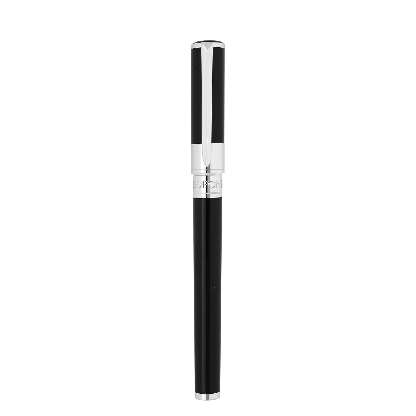 STD Initial Noir Chromé Stylo Plume-Stylo Plume-S.T. Dupont-Papeterie du Dôme