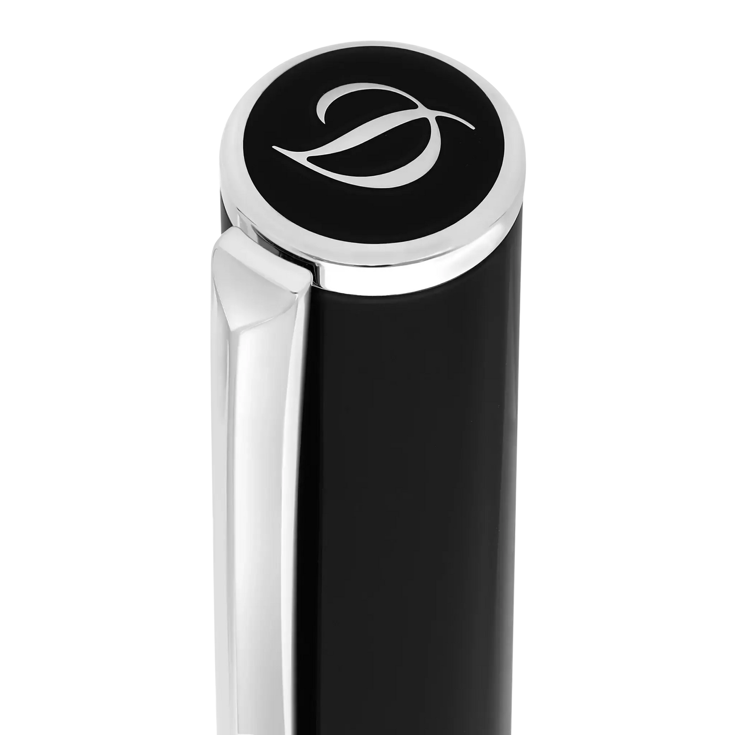 STD Initial Noir Chromé Stylo Plume-Stylo Plume-S.T. Dupont-Papeterie du Dôme