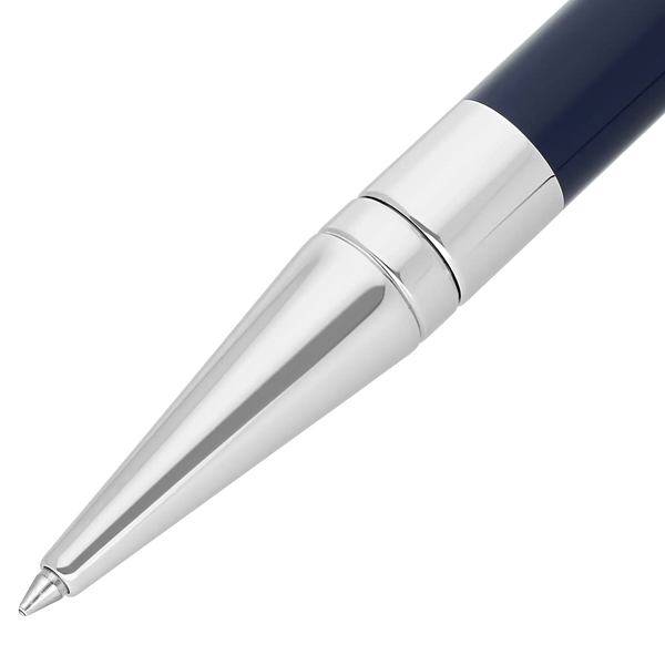 Stylo Bille S.T. Dupont Initial Bleu Chromé-Stylo Bille-S.T. Dupont-Papeterie du Dôme