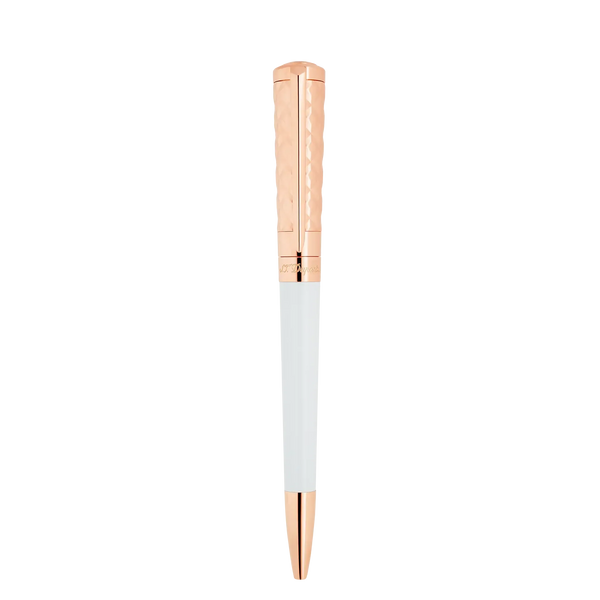 Stylo Bille S.T. Dupont Liberté Blanc Or-Stylo Bille-S.T. Dupont-Papeterie du Dôme