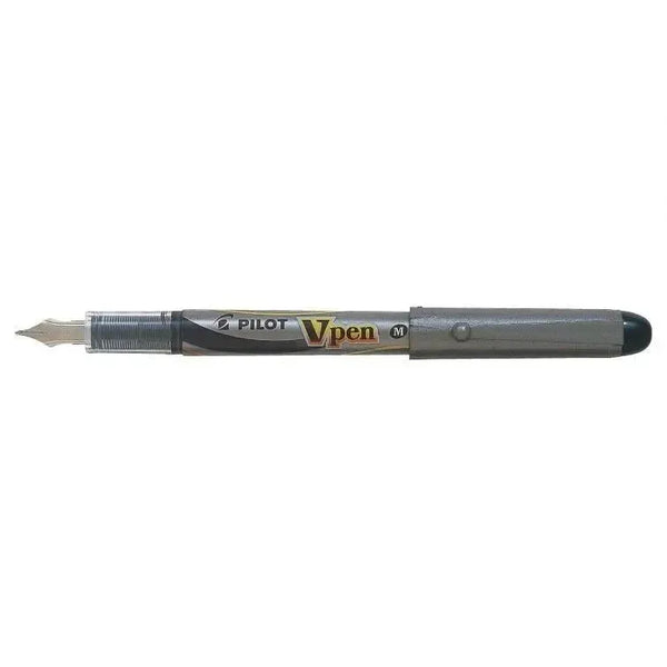 Stylo Plume Pilot Basics V-Pen Silver - Argent-Stylo Plume-Pilot Basics-Noir-Papeterie du Dôme