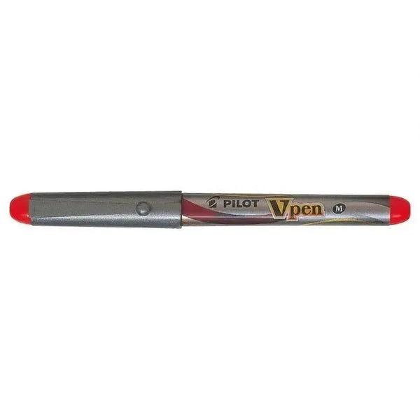 Stylo Plume Pilot Basics V-Pen Silver - Argent-Stylo Plume-Pilot Basics-Rouge-Papeterie du Dôme