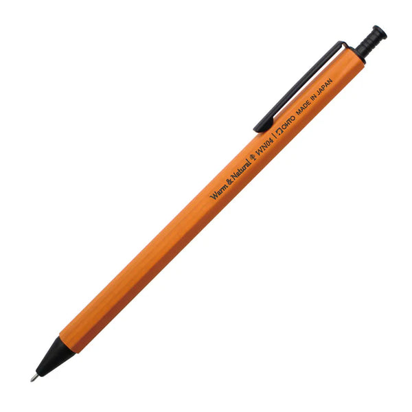 Stylo gel en bois OHTO WN04, 0,4 mm-MARK'S EUROPE-WN04-Orange-Papeterie du Dôme