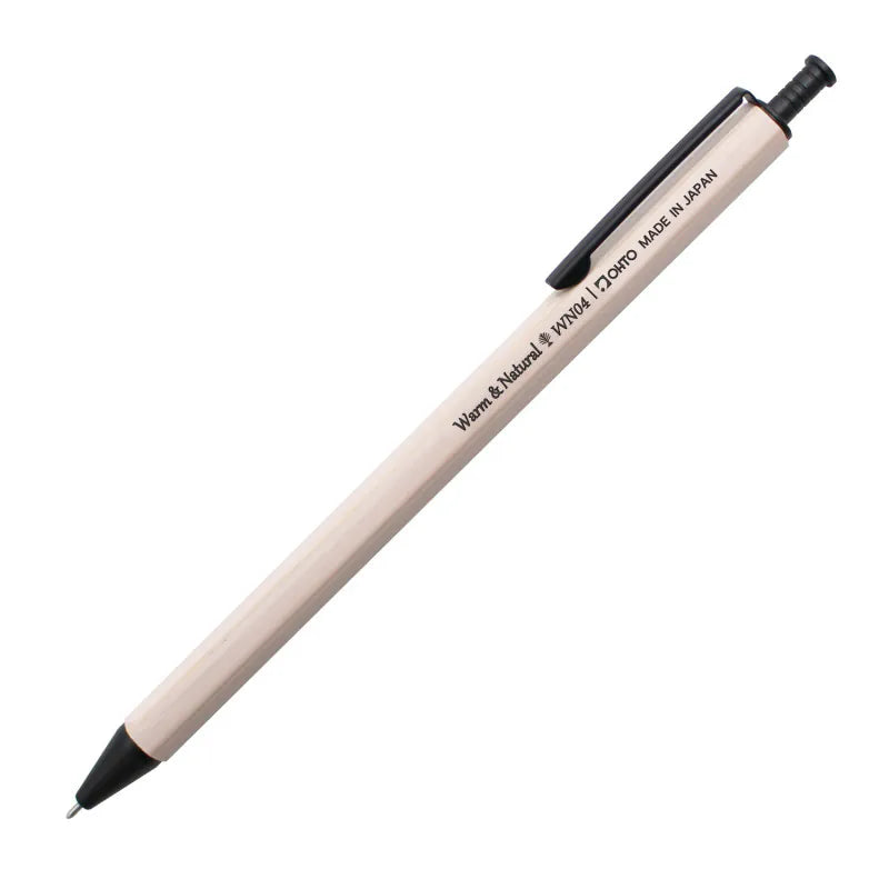 Stylo gel en bois OHTO WN04, 0,4 mm-MARK'S EUROPE-WN04-Blanc-Papeterie du Dôme