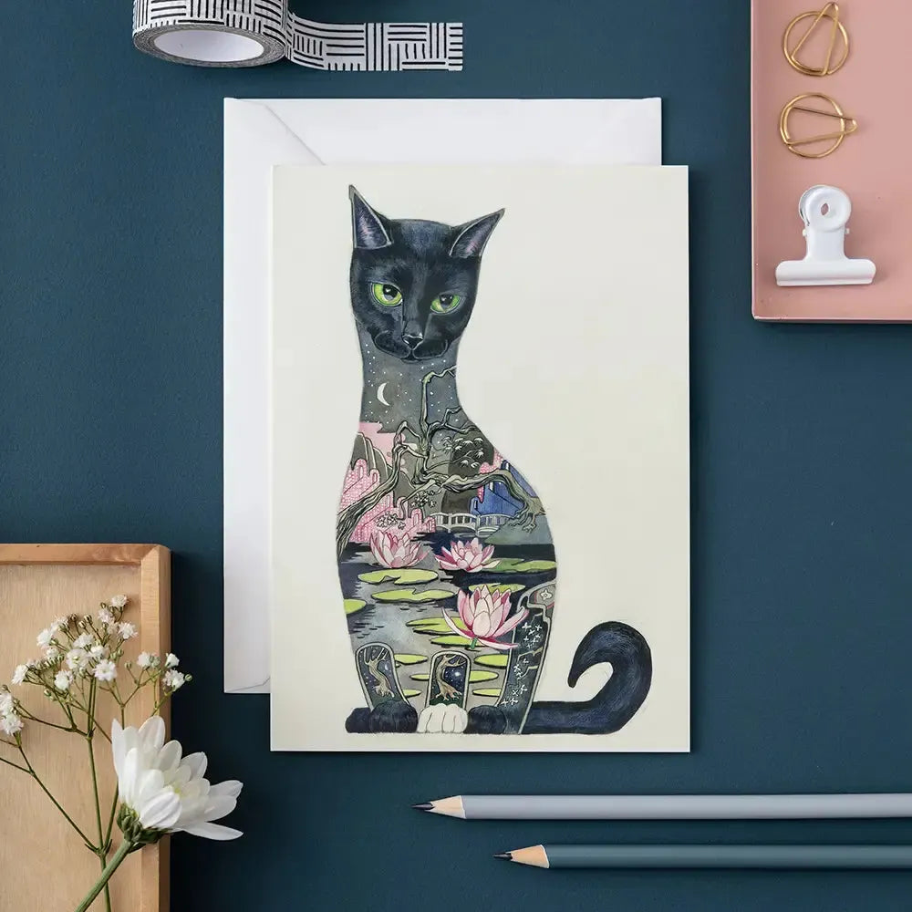 TDM Carte Double-Carterie-The DM Collection-Black Cat-Papeterie du Dôme