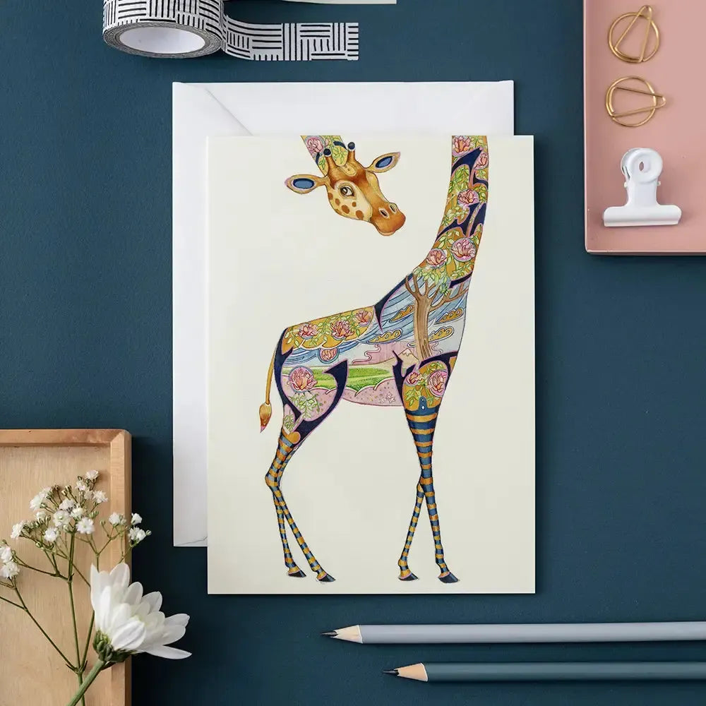 TDM Carte Double-Carterie-The DM Collection-Giraffe-Papeterie du Dôme