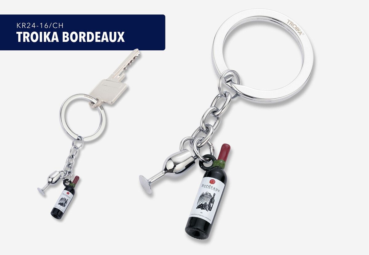 TRK Porte Clés "Bordeaux"-Porte Clés-Troika-Papeterie du Dôme