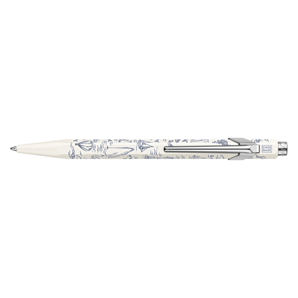 CA 849 Toile de Jouy Stylo Bille Blanc-Stylo Bille-Caran d'Ache-Papeterie du Dôme