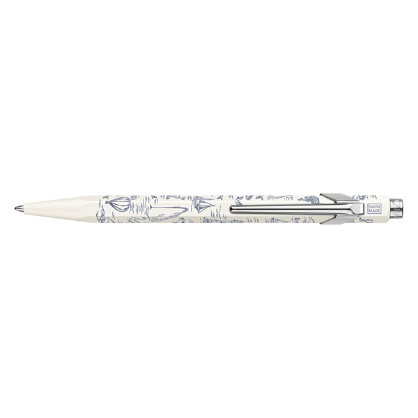 CA 849 Toile de Jouy Stylo Bille Blanc-Stylo Bille-Caran d'Ache-Papeterie du Dôme