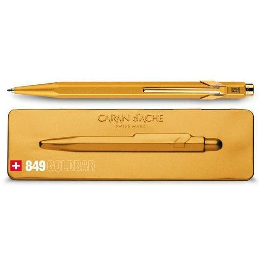 CA 849 Goldbar Stylo Bille avec Étui-Stylo Bille-Caran d'Ache-Papeterie du Dôme