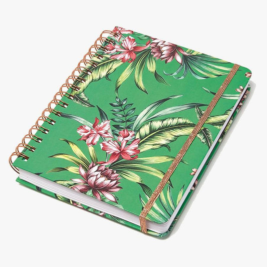 CED Carnet A5 Spirale Dots 180p-Carnet-Cedon-Tropical Green-Papeterie du Dôme