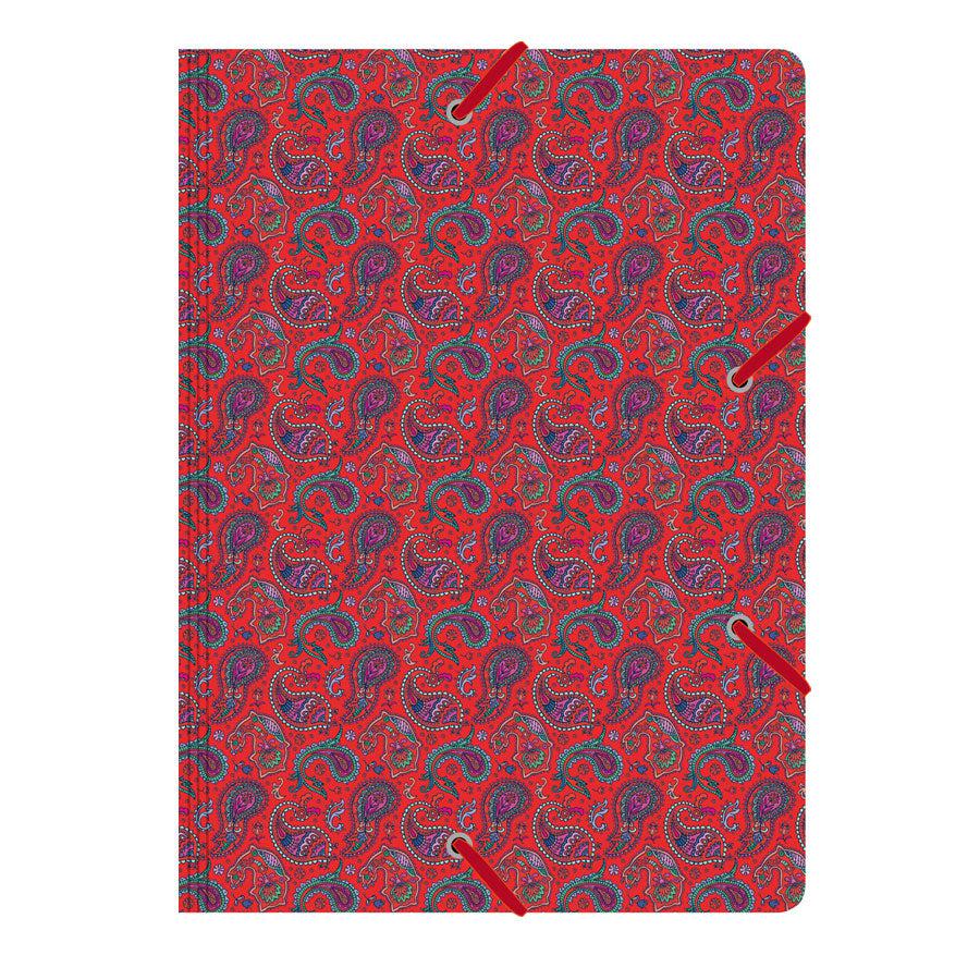 CED Grosse Pochette-Pochette-Cedon-Paisley red-Papeterie du Dôme