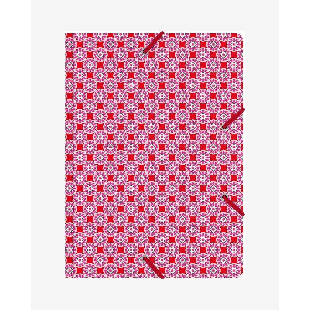 CED Grosse Pochette-Pochette-Cedon-Tile rose-red-Papeterie du Dôme