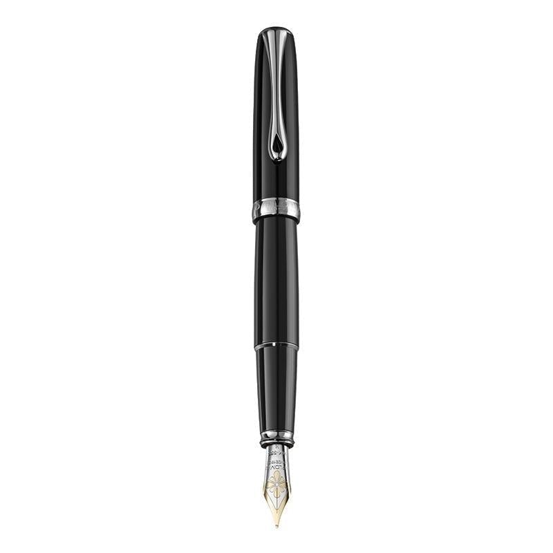 DPM Excellence A2 Laqué Noir Stylo Plume 14ct-Stylo Plume-Diplomat-Papeterie du Dôme