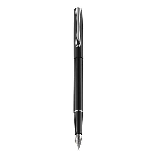DPM Traveller Laqué Noir Stylo Plume-Stylo Plume-Diplomat-Papeterie du Dôme