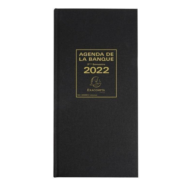 EXA Agenda Bureau Banquier Long Euro et Cents Journalier 2 Vol-Agenda-Exacompta-Papeterie du Dôme
