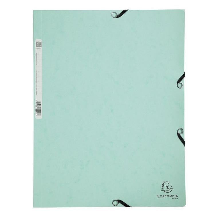 EXA Chemise 3 Rabats à Élastique-Chemise-Exacompta-Vert Pastel-Papeterie du Dôme