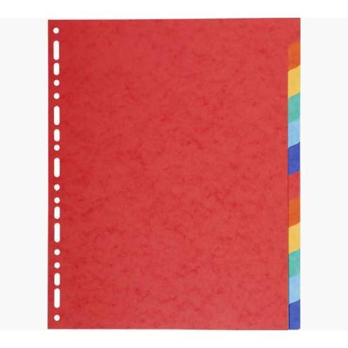 EXA Intercalaires Carte A4 Maxi 12 Positions-Intercalaires-Exacompta-Papeterie du Dôme