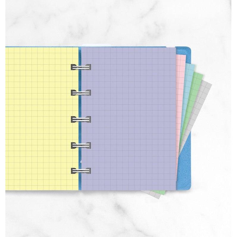 Filofax Notebooks - Feuilles de notes quadrillées - Assortiment