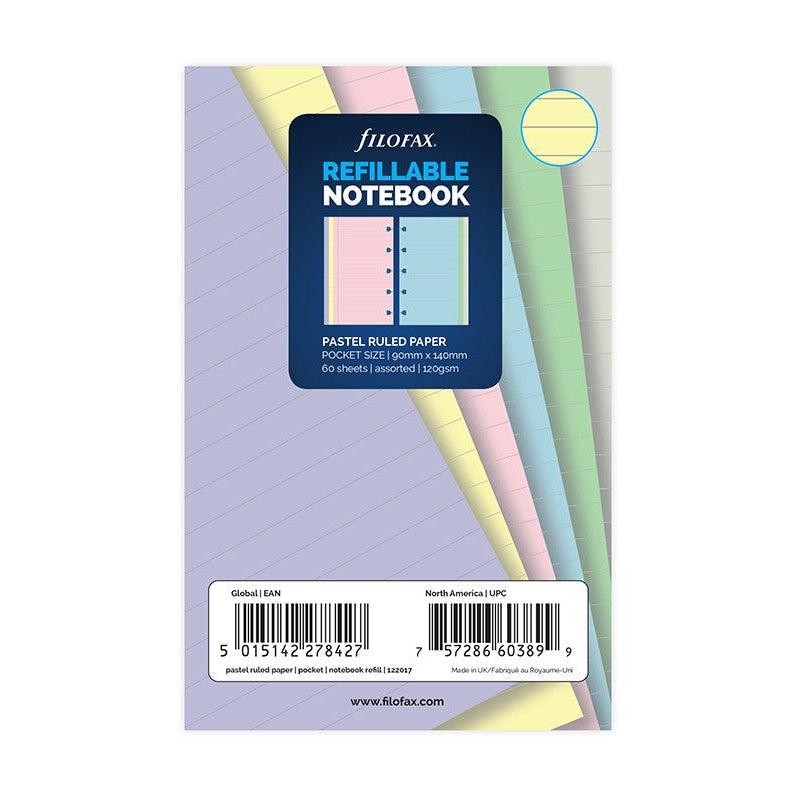 FFX Notebooks Pocket - Feuilles de notes lignées - Assortiment Pastel-Recharge Notebook-Filofax-Pocket-Papeterie du Dôme