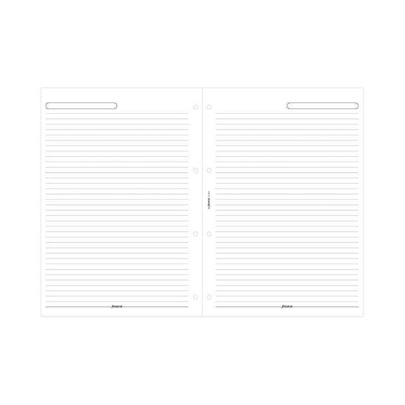 FFX Recharge A4 Feuilles Lignées Blanches-Recharge-Filofax-Papeterie du Dôme