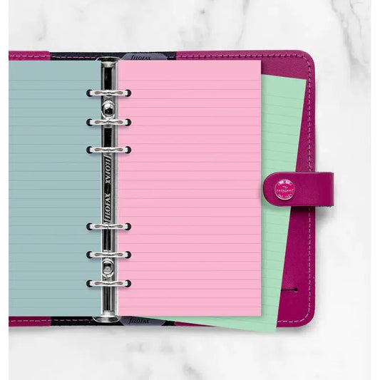 FFX Recharge Personal Feuilles Lignées Pastel Assorties-Recharge-Filofax-Papeterie du Dôme