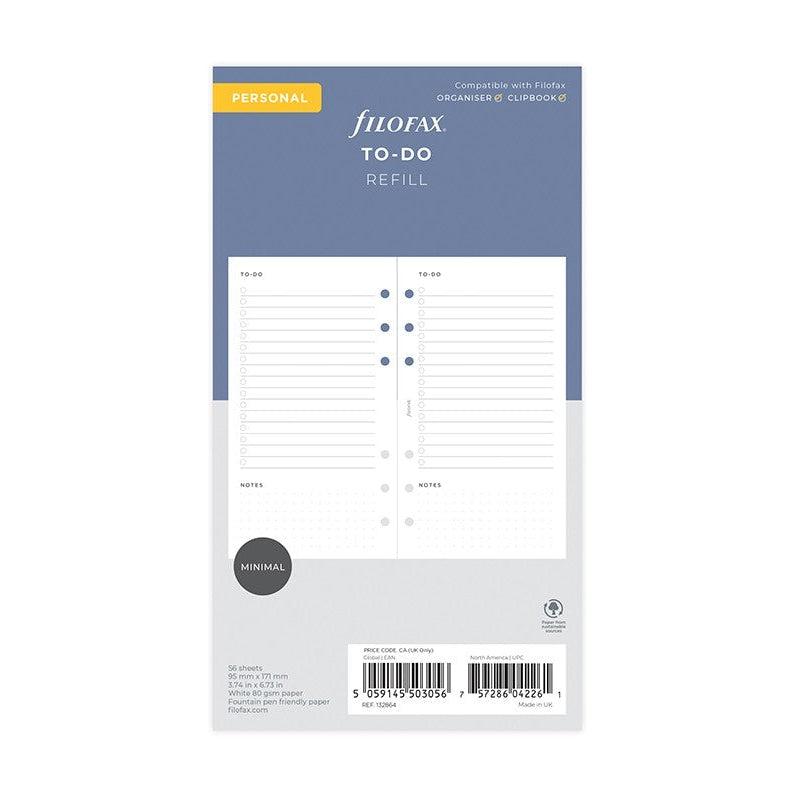 FFX Recharge Personal To Do Minimal-Autres Recharges Agenda-Filofax-Papeterie du Dôme