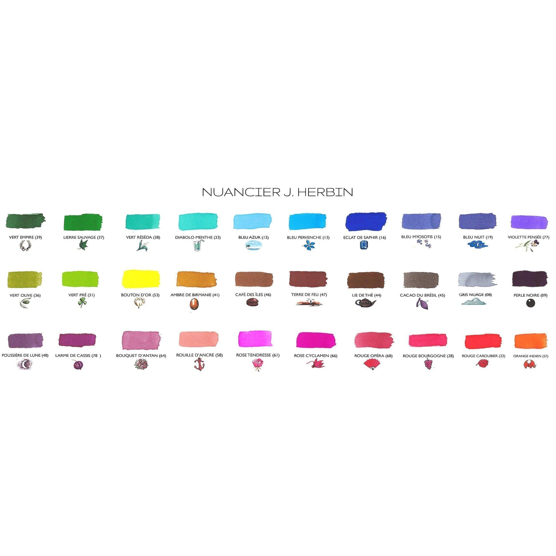 Herbin Boite de 6 Cartouches-Encre-Herbin-Papeterie du Dôme