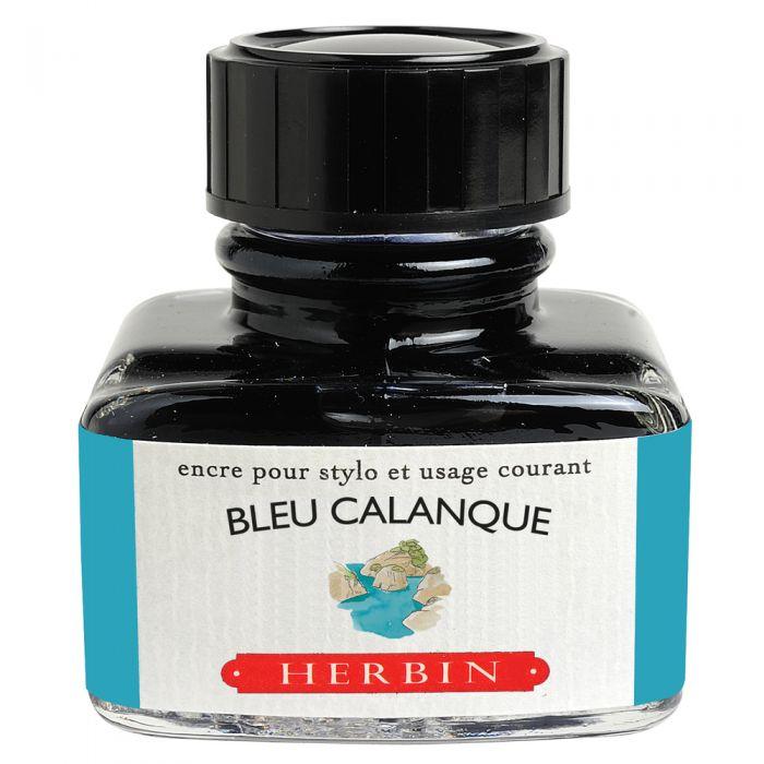 Herbin Flacon Encre à Écrire 30ml-Encre-Herbin-Bleu Calanque-Papeterie du Dôme